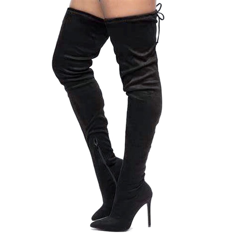 Statement Style Pointed Toe Thigh-High Silhouette… - image 2